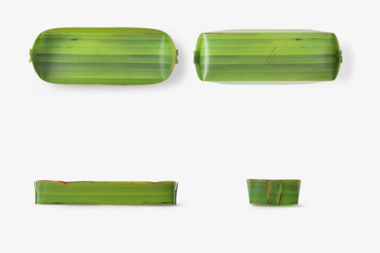 bring the tropics to your office with the banana leaf tray | designboom ...