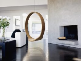 wooden circle swing model n.1 acts as a contemporary ...