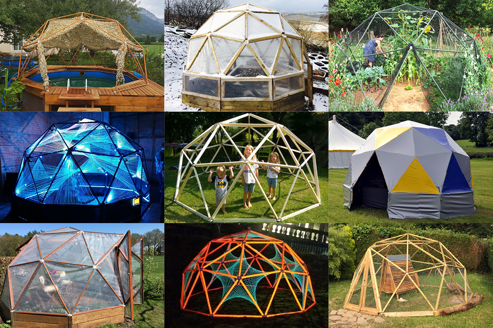 Geodesic Dome Kit Durable Include 6 Hubs 150 Ball Connectors Fun Easy to Build for sale online 