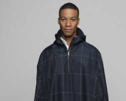 <strong>Cleverhood</strong> classic navy glen cape, waterproof, reflective and distinctive