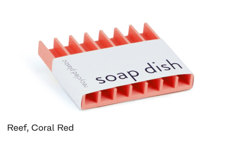 Stylish soap dish is sustainable.