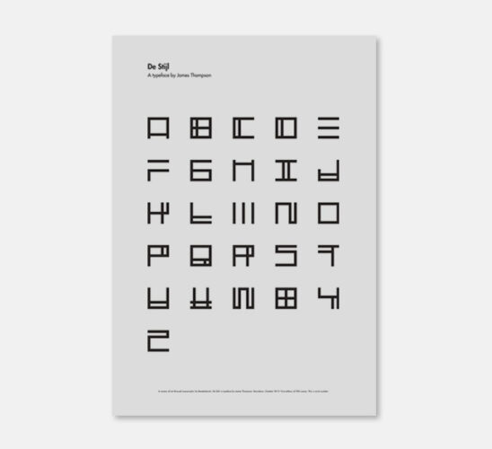 Poster de stijl neoplasticism typography