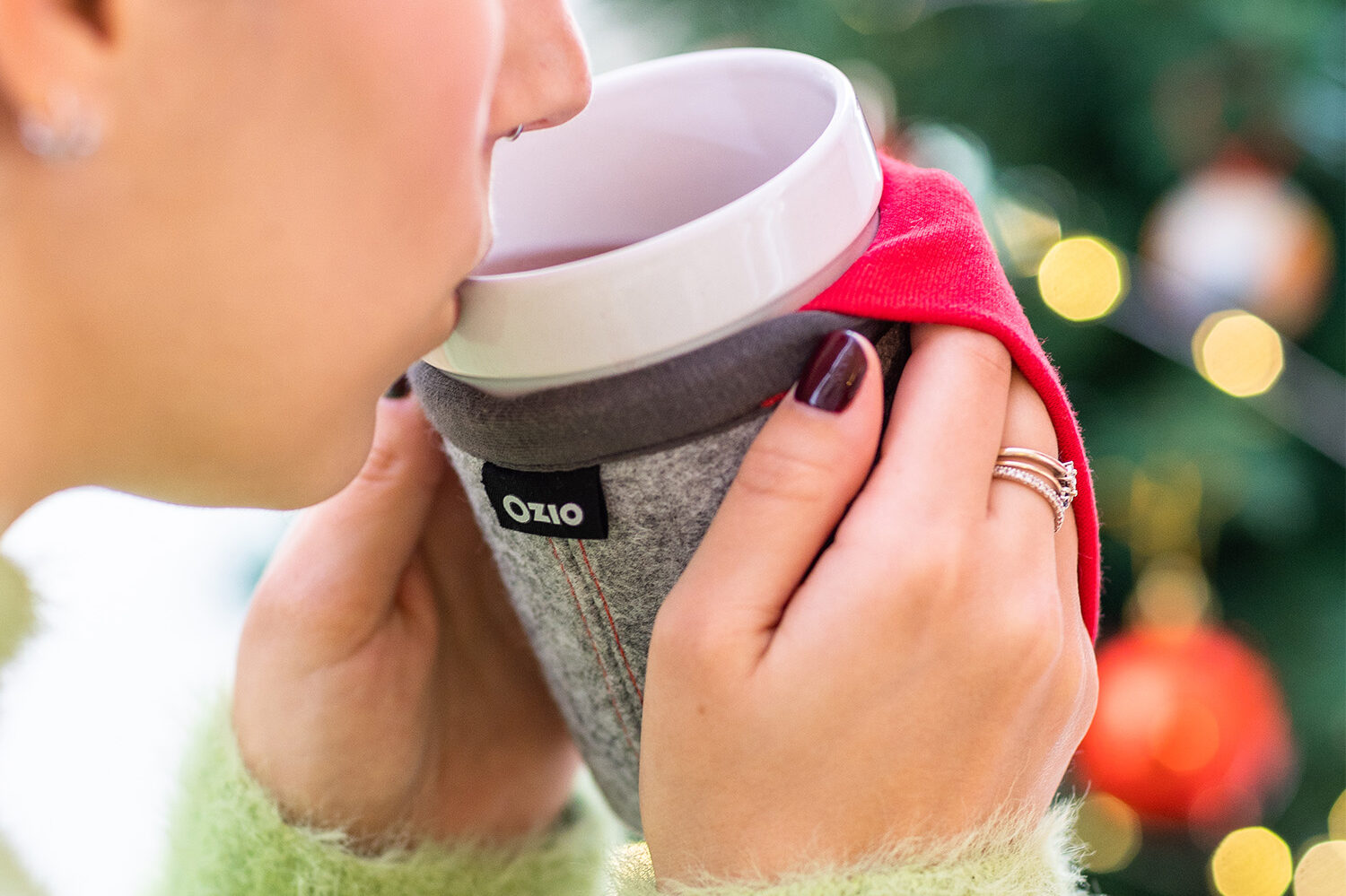 Hand-warming coffee tea mug