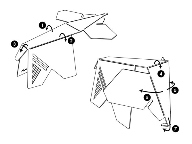 metal origami folding instructions