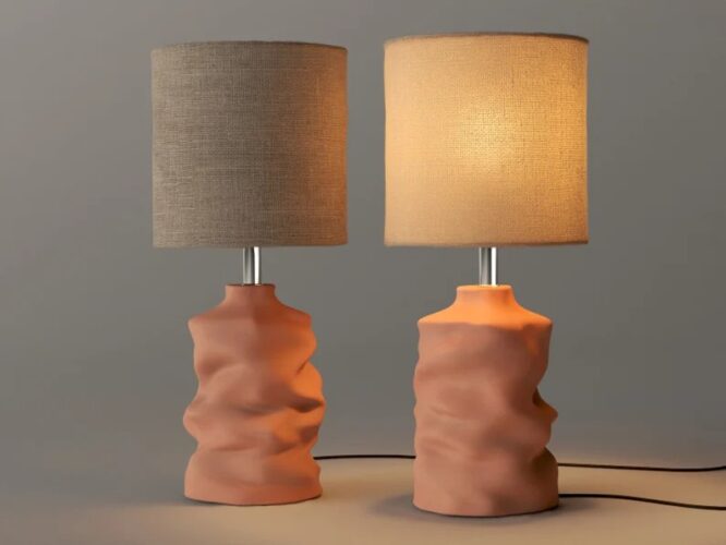 WABI SABI ceramic table lamp for bedroom, living room, study