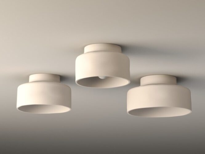 clay Flush lights, low ceiling lights