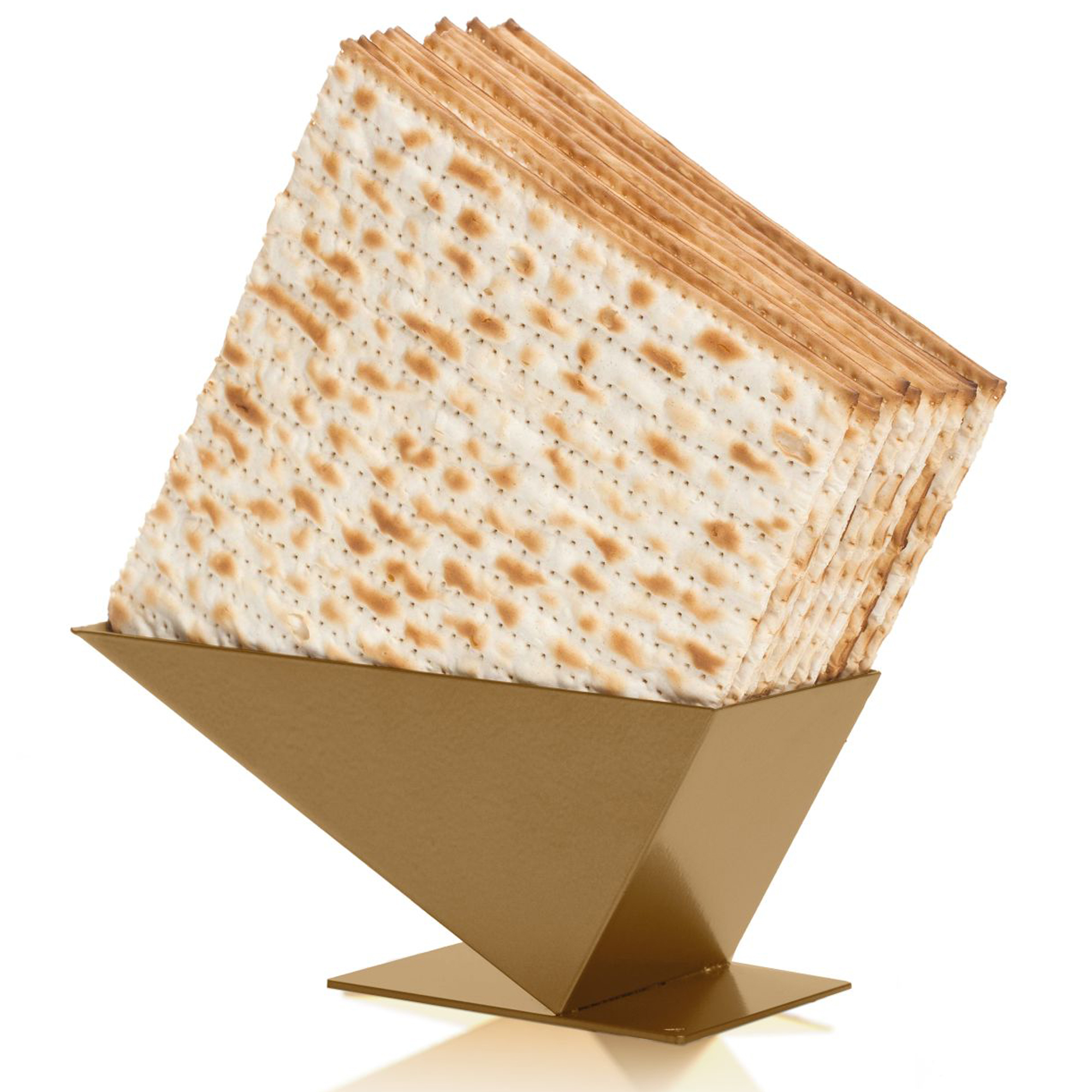 AD158 - Pyramid Matzah Holder - Gold 2