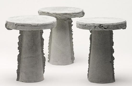 eternit stools and tables by nicolas le moigne