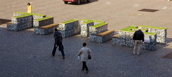 'typoase' public seating by dominik schwarz