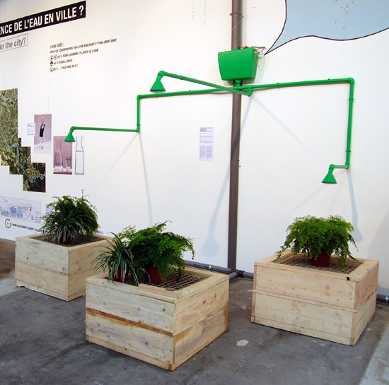 saint etienne biennale 08: rainwater collectors at 'city eco lab'