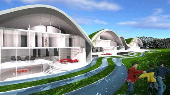 eco park houses by ushida findlay architects