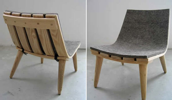 recycled wood chairs by john booth