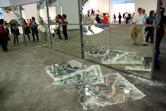 'mirror wall' by banks violette at art unlimited / art basel 2008