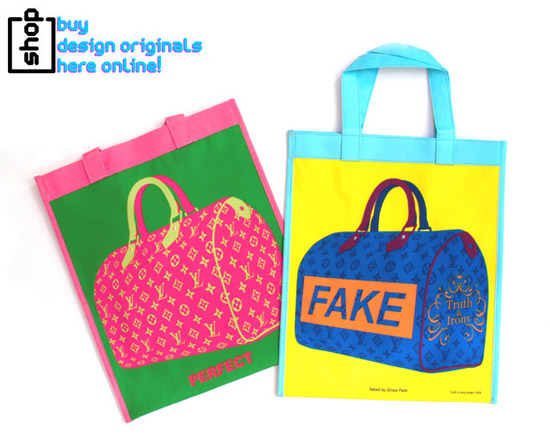 'fake bags' at the designboom shop