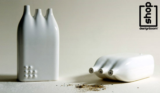 designboom shop: fragile salt & pepper shakers