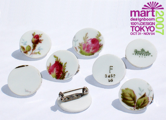 designboom mart tokyo preview: ceramic badges