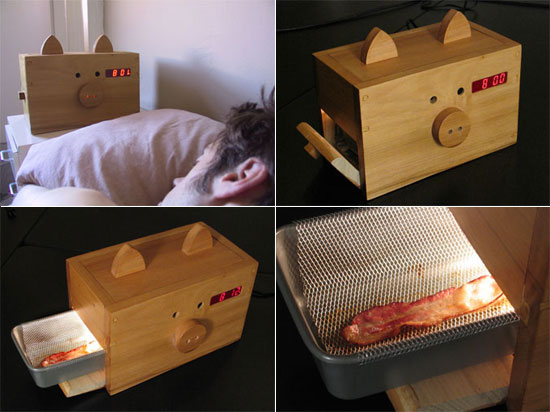 'wake n bacon' alarm clock