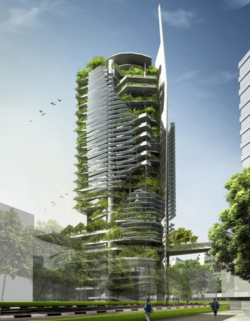EDITT tower singapore by TR hamzah & yeang