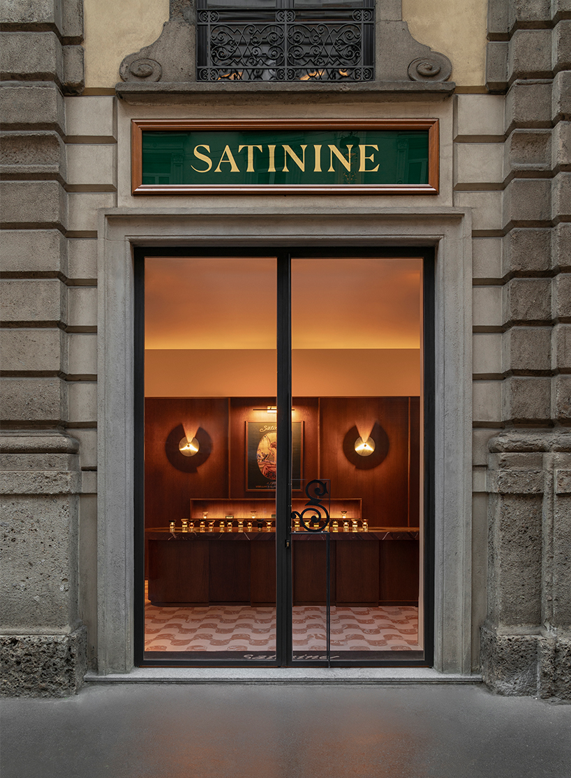 catheral glass partitions pay homage to local architecture in milan's satinine perfume store