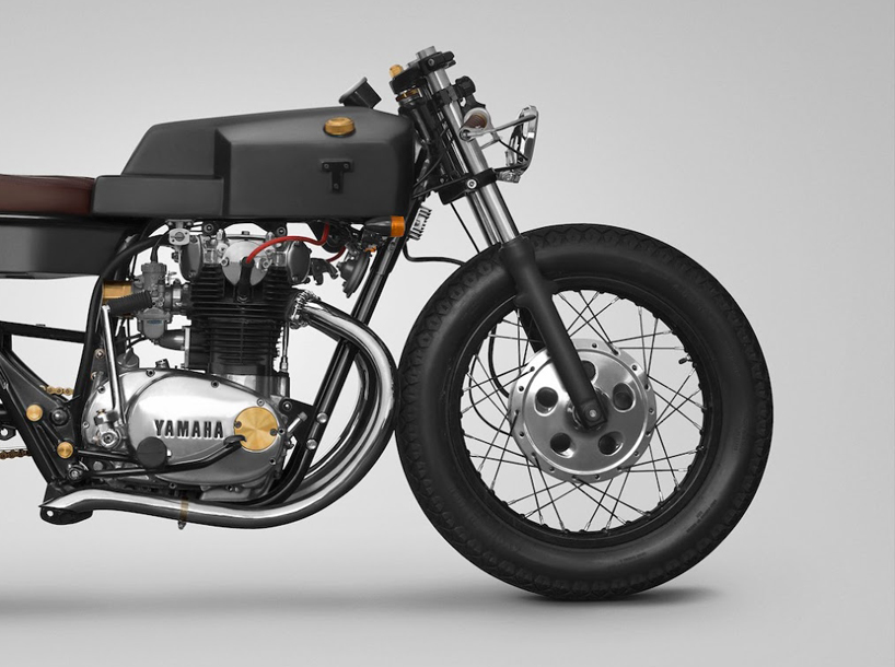 transformation of 1968 yamaha XS650 by thrive influenced by wood