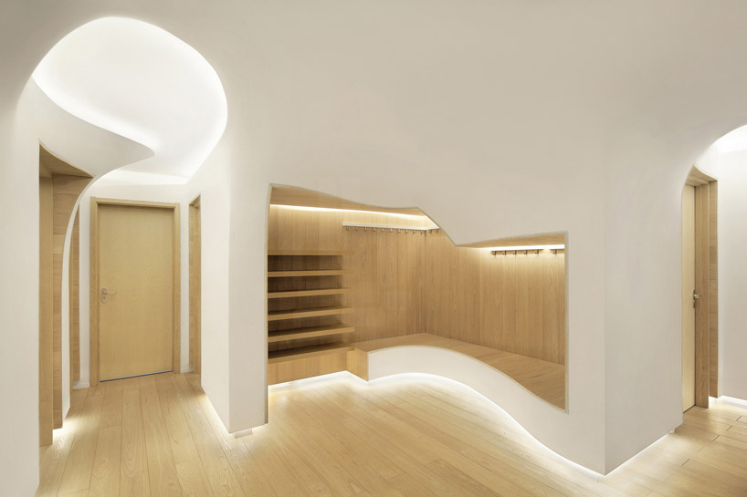 penda conceptualizes winter apartment as melting snow