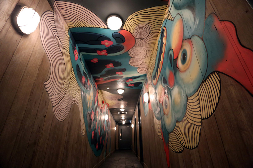 barlo decorates jamie oliver restaurant with spray painted foo dog