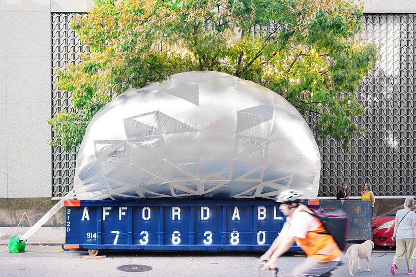 NYC dumpster turned inflatable classroom for urban education