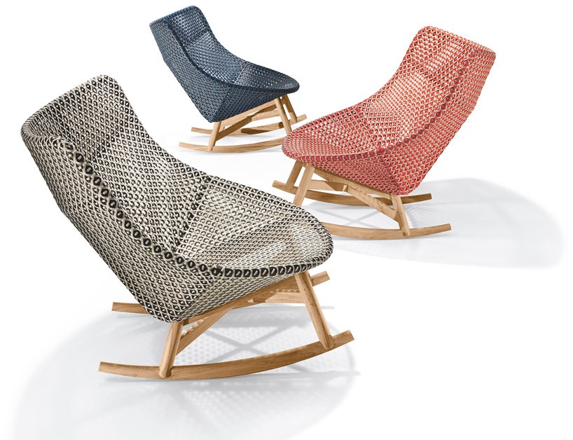 sebastian herkner's outdoor mbrace chair collection for dedon at imm