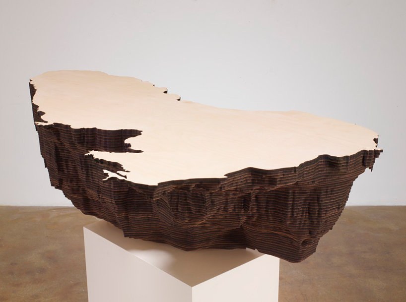 maya lin renders underwater topography as wooden seascape sculptures