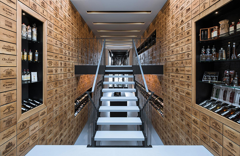 wijn aan de kade by studio AAAN has laser engraved cabinets