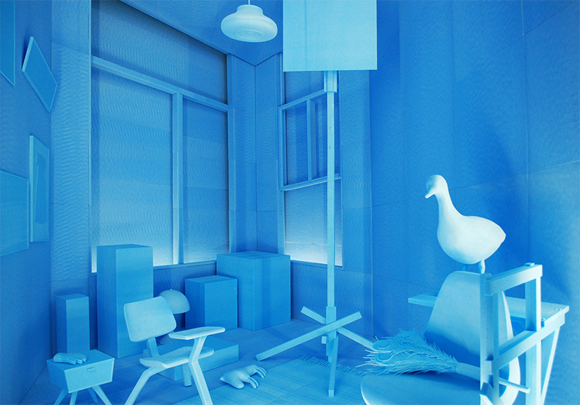 studio makkink & bey builds blue foam diorama at the london design biennale