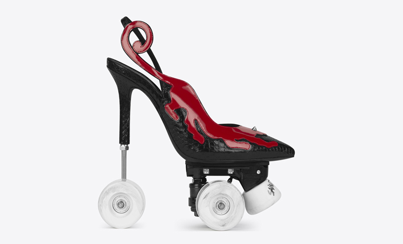 saint laurent's anya 100 patch pump roller fuses stilletos with