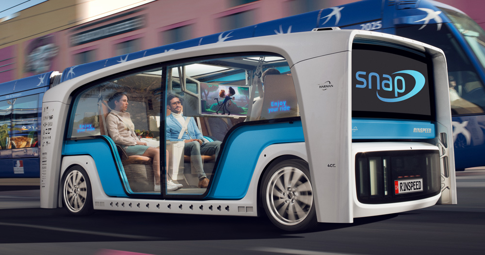 rinspeed's 'snap': the sum of its parts is greater than the whole
