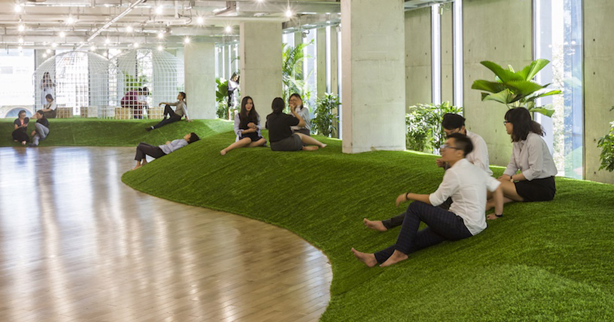 40 Relaxing Green Office Décor Ideas | Green office decor, Green office,  Industrial office design
