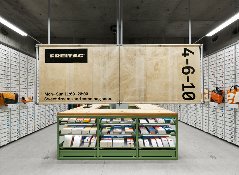TORAFU ARCHITECTS designs kiosk-style inspired retail FREITAG