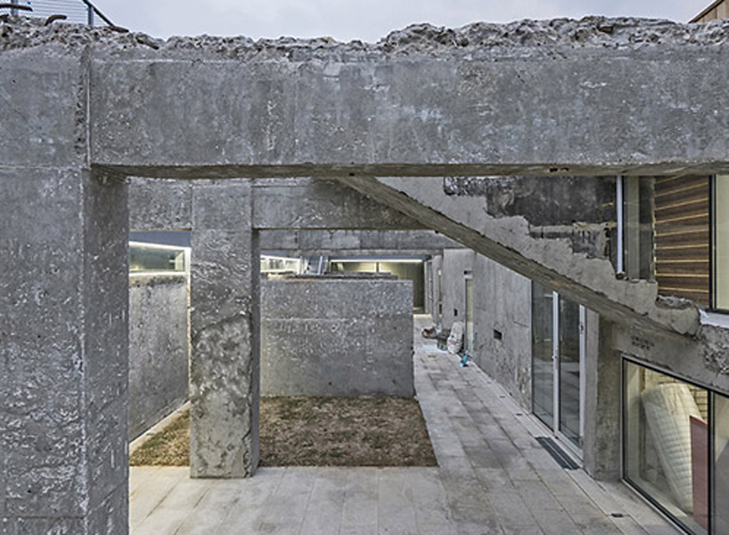 core architects converts a concrete military facility in korea into a ...
