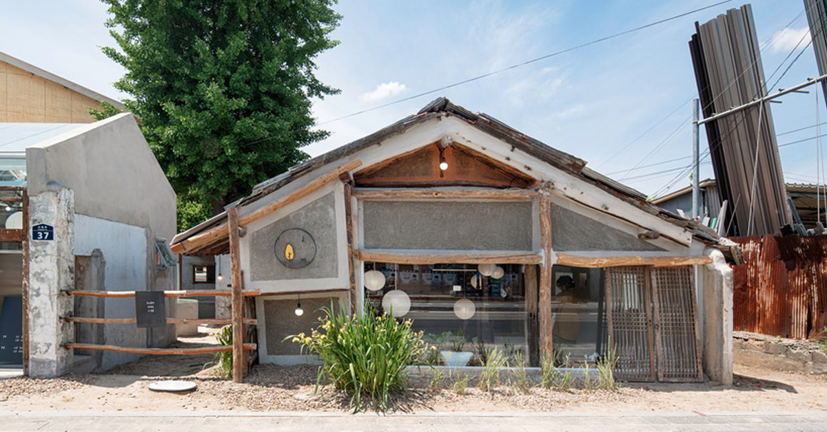 starsis upgrades two 60-year-old barns into a bar and cafe in korean ...