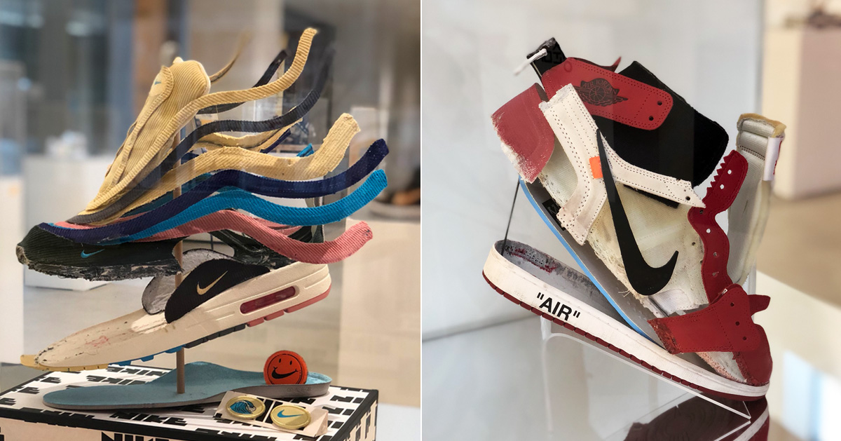 profesional terminado Envío deconstructed sneakers exhibition in seoul displays exploded NIKEs and  custom-painted vans