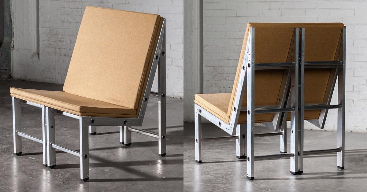 the great escape, a collection of furniture made of aluminum ladders