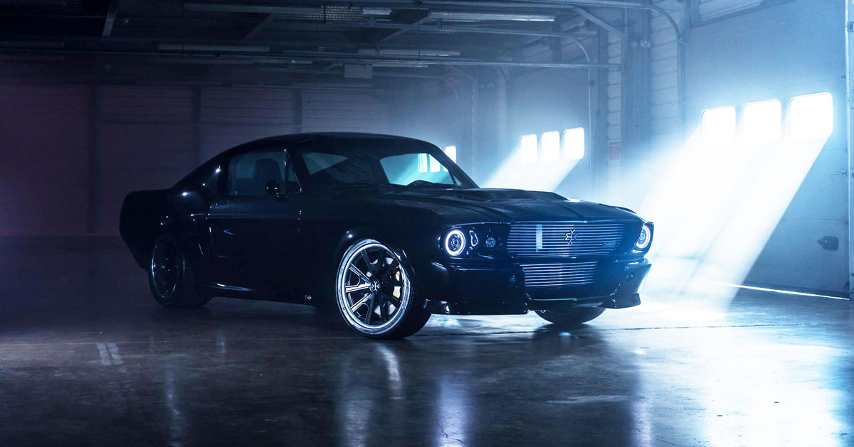 charge unveils an all-electric version of the classic 1960's ford mustang