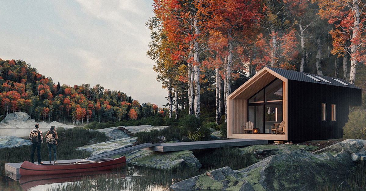 leckie studio designs a prefabricated flatpacked cabin for backcountry