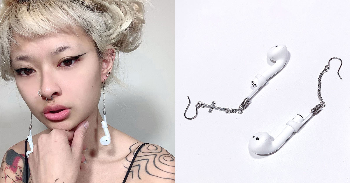 Chic Anti-lost Wireless AirPods Earphone Ear Wrap Pearl Chain Earrings –  ArtGalleryZen