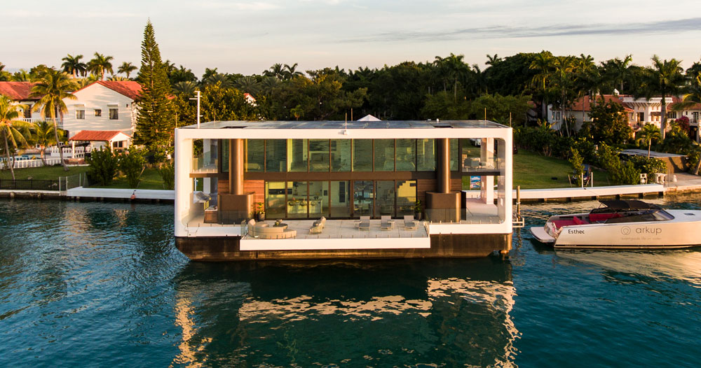 could arkup, the luxe floating home, be a solution to rising waters in