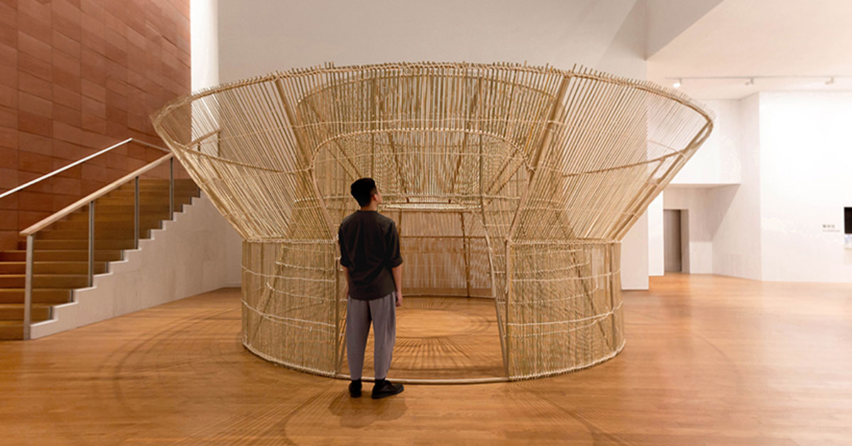 artist cheng tsung feng builds another fish trap house of bamboo in shenzhen