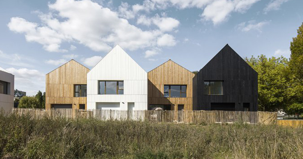 NZI architectes uses wood and straw to fabricate social housing in france