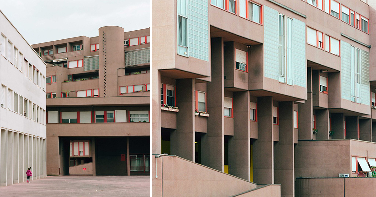 skyler dahan captures aldo rossi's gallaratese housing estate in milan