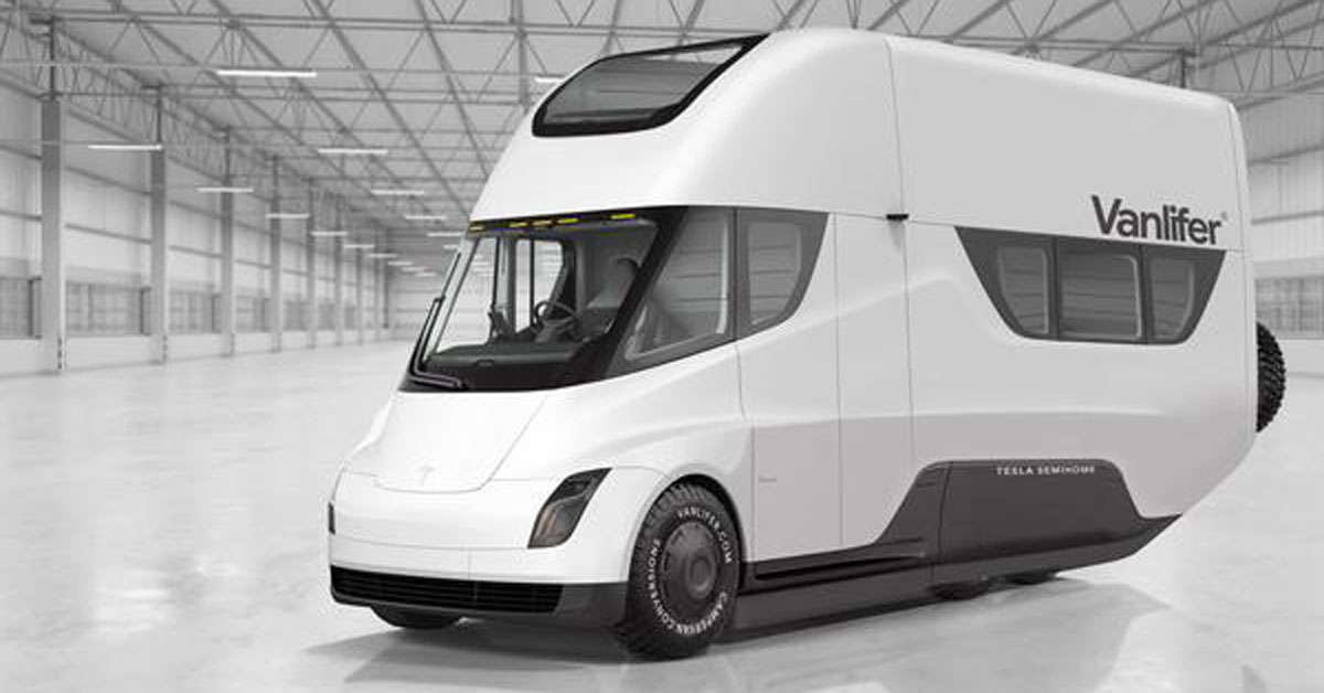 tesla semi RV concept imagines zeroemission motorhome