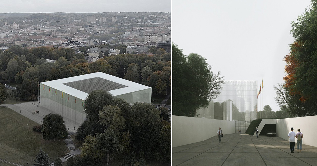 Koncertų salė – tai lietuviškas architektūrinis miražas dviem plono stiklo sluoksniais