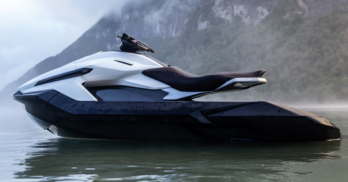 taiga motors unveils 'sculpted' electric jet ski with a twohour battery