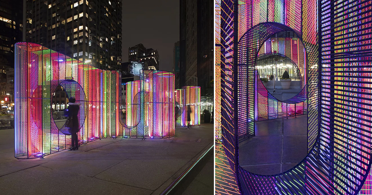hou de sousa's iridescent ziggy installation opens in new york